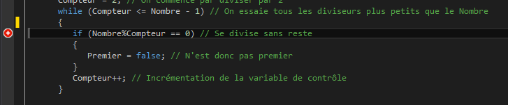 Point d'arrêt conditionnel